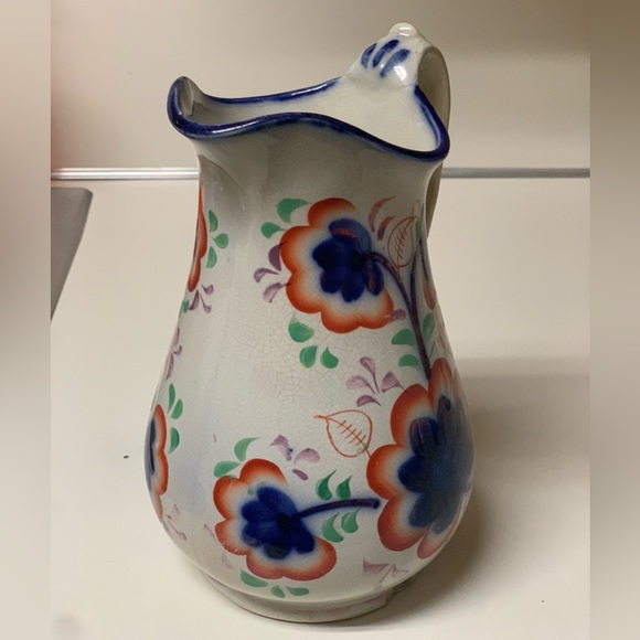 19th Century Gaudy Welsh Grape Pattern Hand Painted Luster Jug Handled Pitcher - Picture 5 of 16